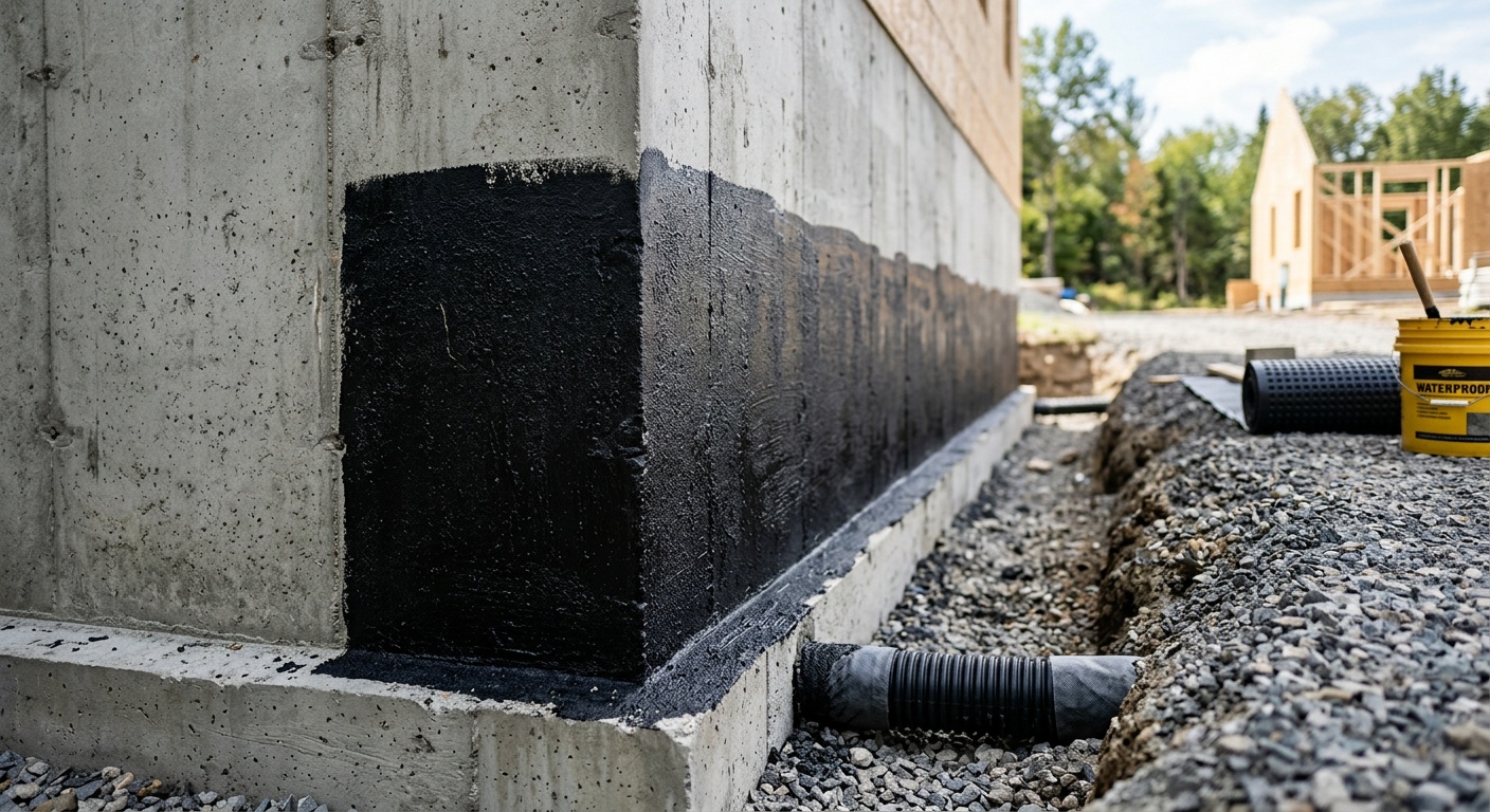 Foundation waterproofing coatings