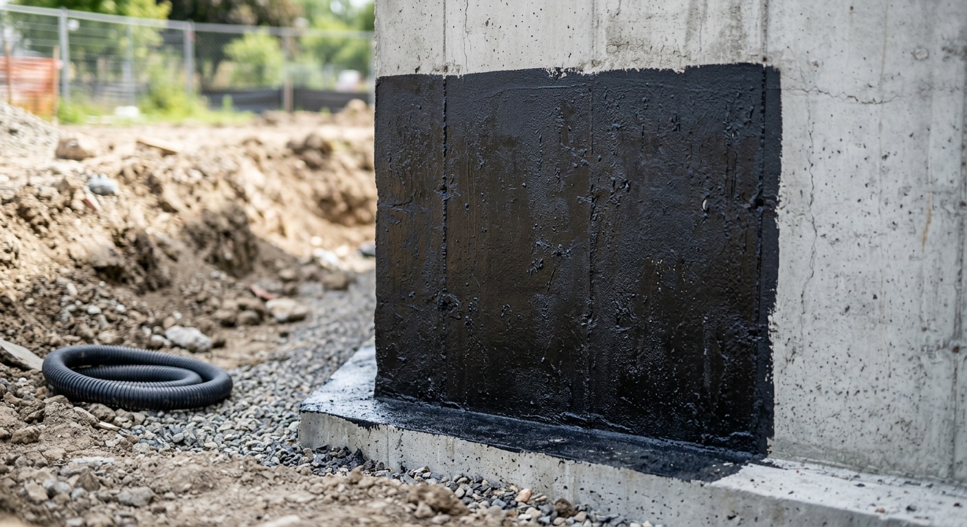 Foundation waterproofing coatings